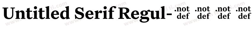 Untitled Serif Regul字体转换